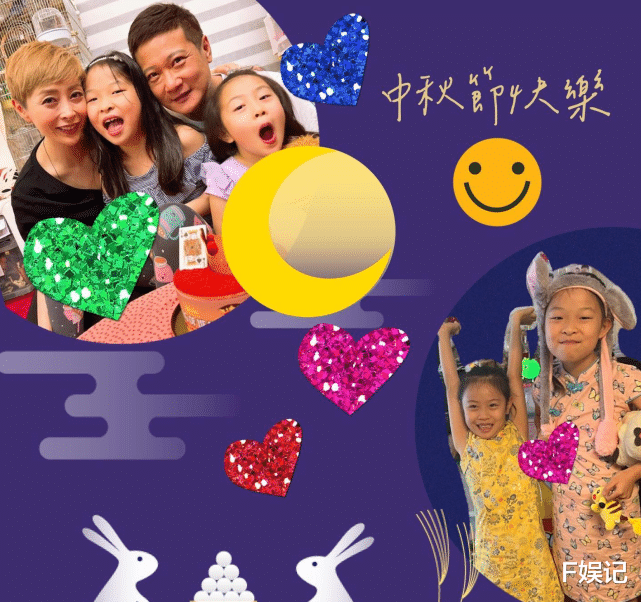 汤盈盈|汤盈盈钱嘉乐罕见晒一家四口全家福 夫妻俩与女儿脸贴脸露开心大笑