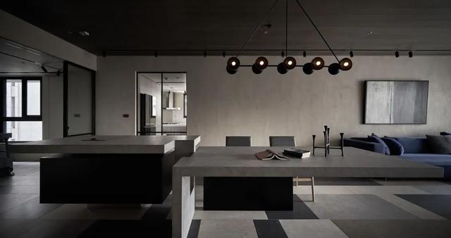 170㎡现代极简,高级水泥灰的质感,低调独特的高档