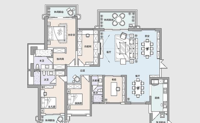 238的大平层,改成新中式风,大气经典又时尚,主要是特别耐看