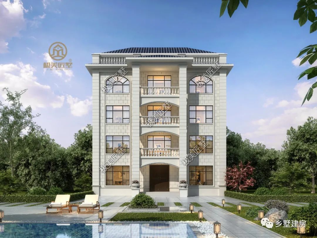 别墅|2022年已过半,回乡建房别犹豫,这五款豪华四层半任你选