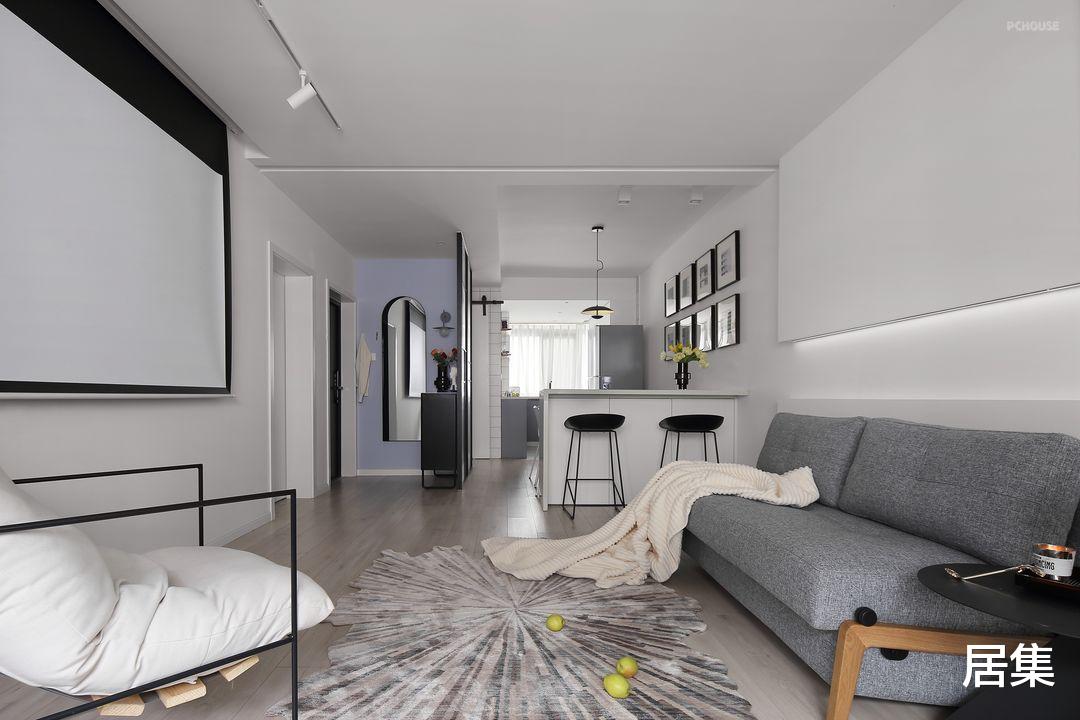 76平的一居室空间应有尽有,柔情的北欧风,浪漫生活的开始