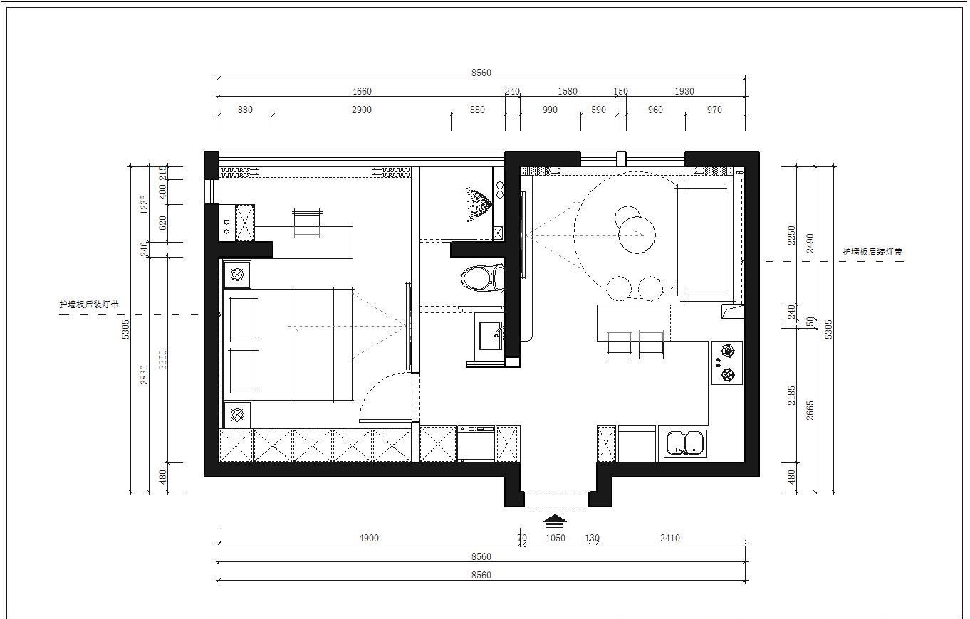 宝山区51平一室户改造,开放式功能齐全!
