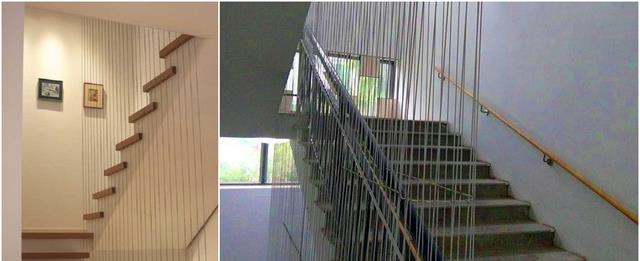 这是聪明人,给楼梯护栏外加装一层金属网,实现双重防护,更安全