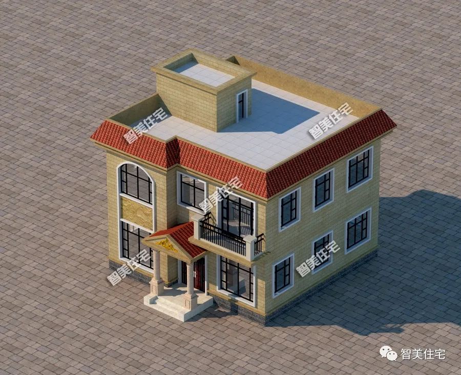 别墅|两层的房子做平顶不好看?这款户型就不错,关键是造价比较低