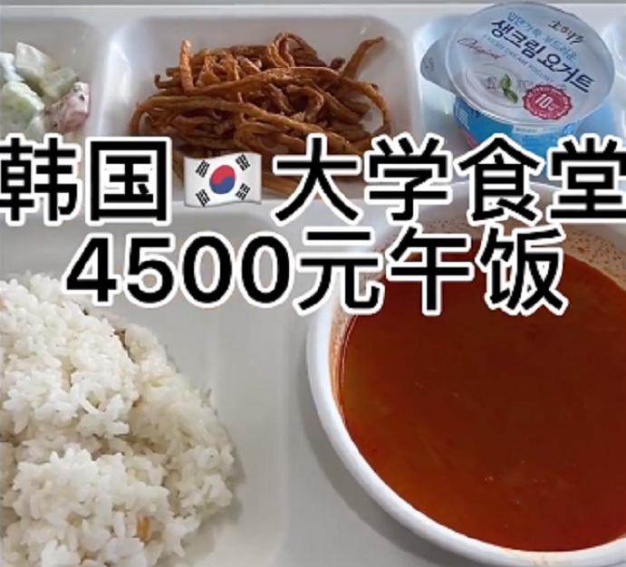 劳动教育|在韩留学生分享“春节伙食”，学校饭菜太过朴素，引发网友同情
