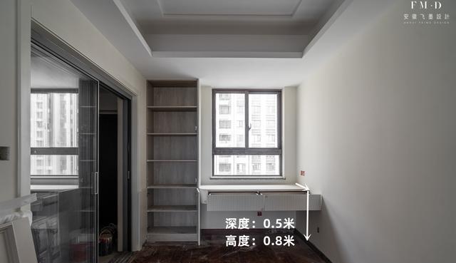 餐厅再小,这一组柜子就够了!餐边柜贴窗装,吧台离地80公分喝茶