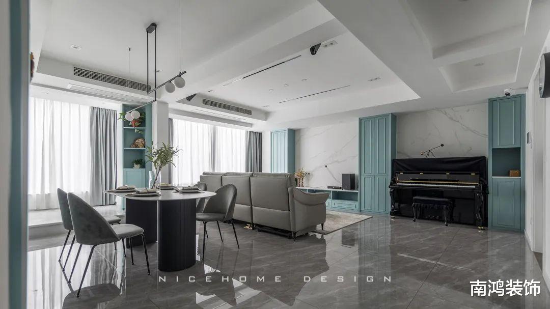 170㎡混搭跃层,湖水绿点缀情调,满载灵动清新!