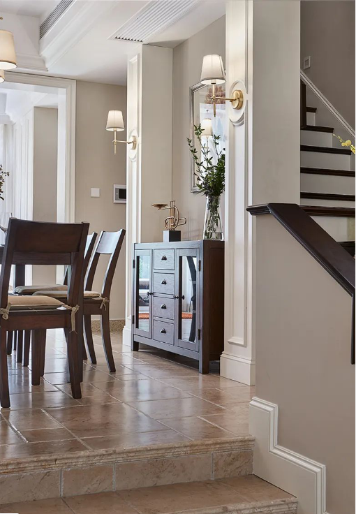 买300㎡复式新房,只花42W设计,自带花园打通后像别墅