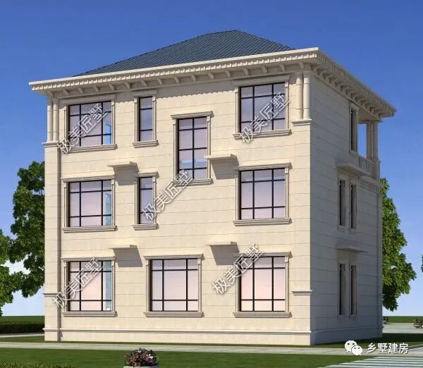 农村欧式三层别墅,精致又实用,让您做村里最靓的宅