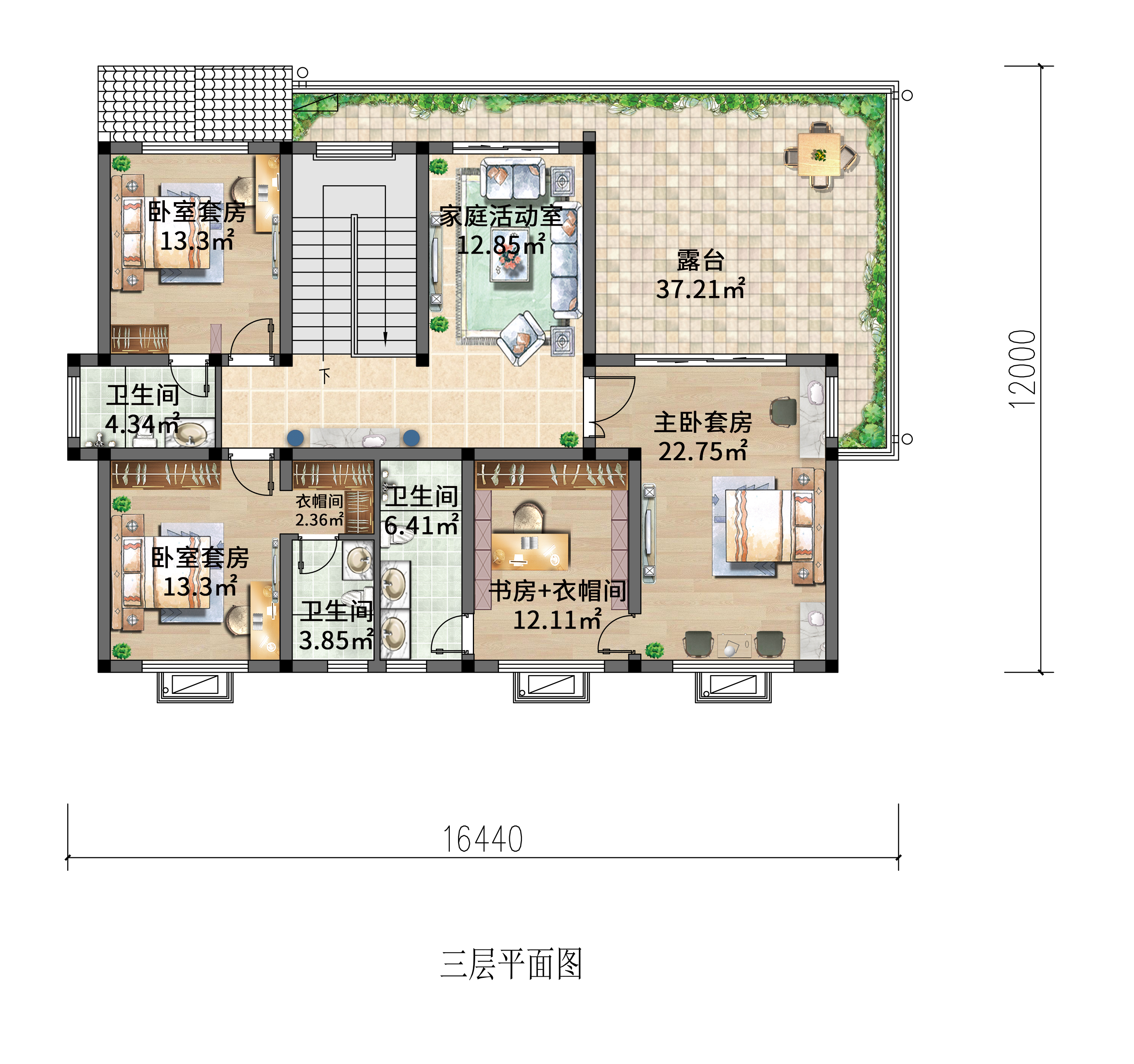 现代风三层民宿设计,170平大占地做宽敞九卧