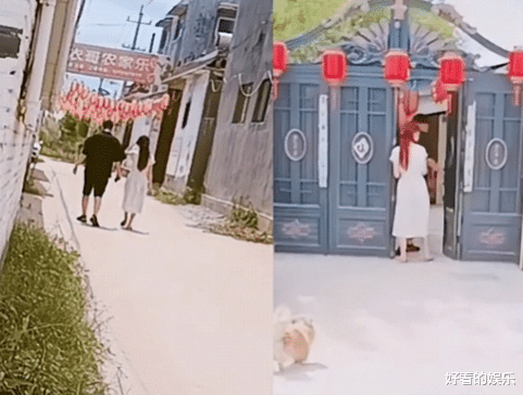 朱小伟带未婚妻陈萌回家,大衣嫂从村头跟到家门口,网友:监视?