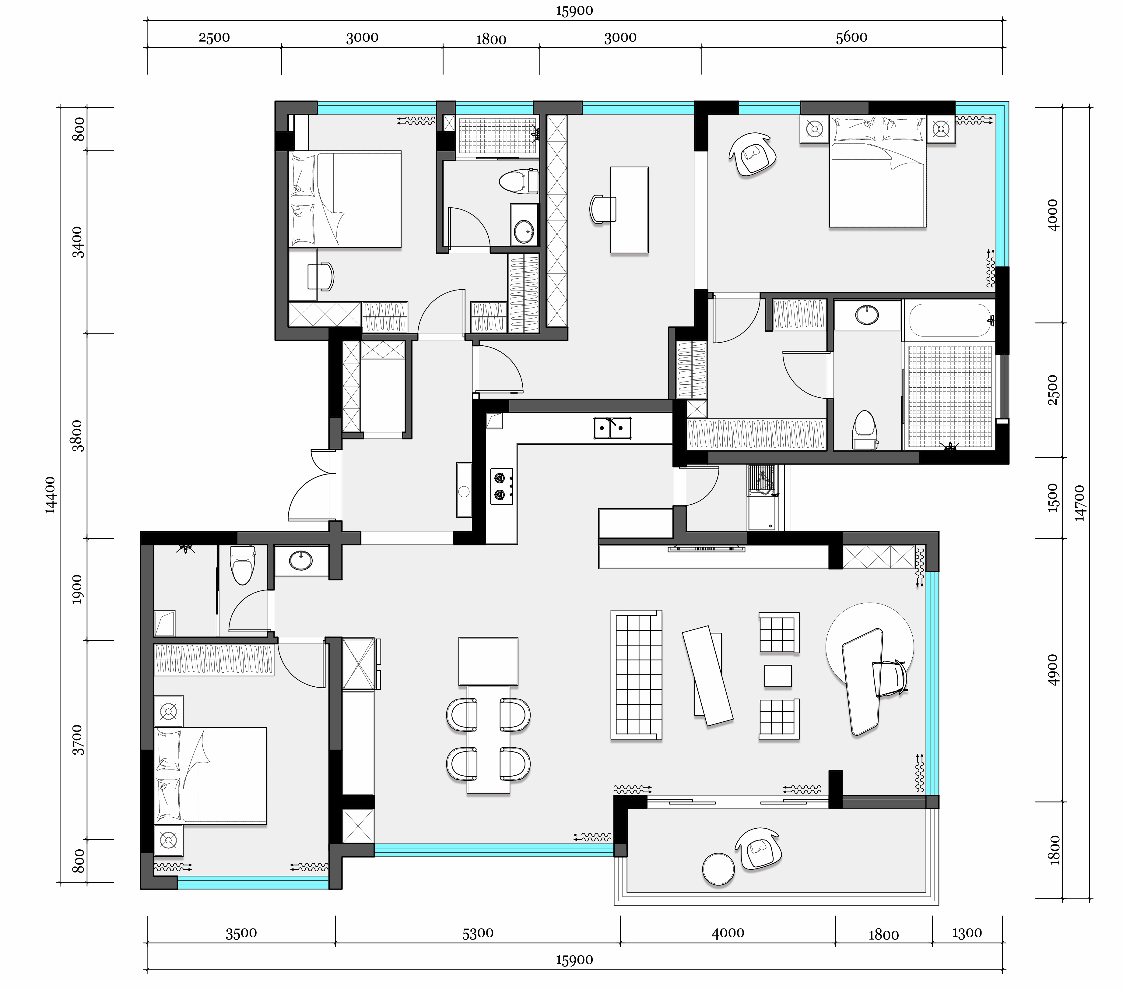 172㎡现代奶咖风，春日里的温柔