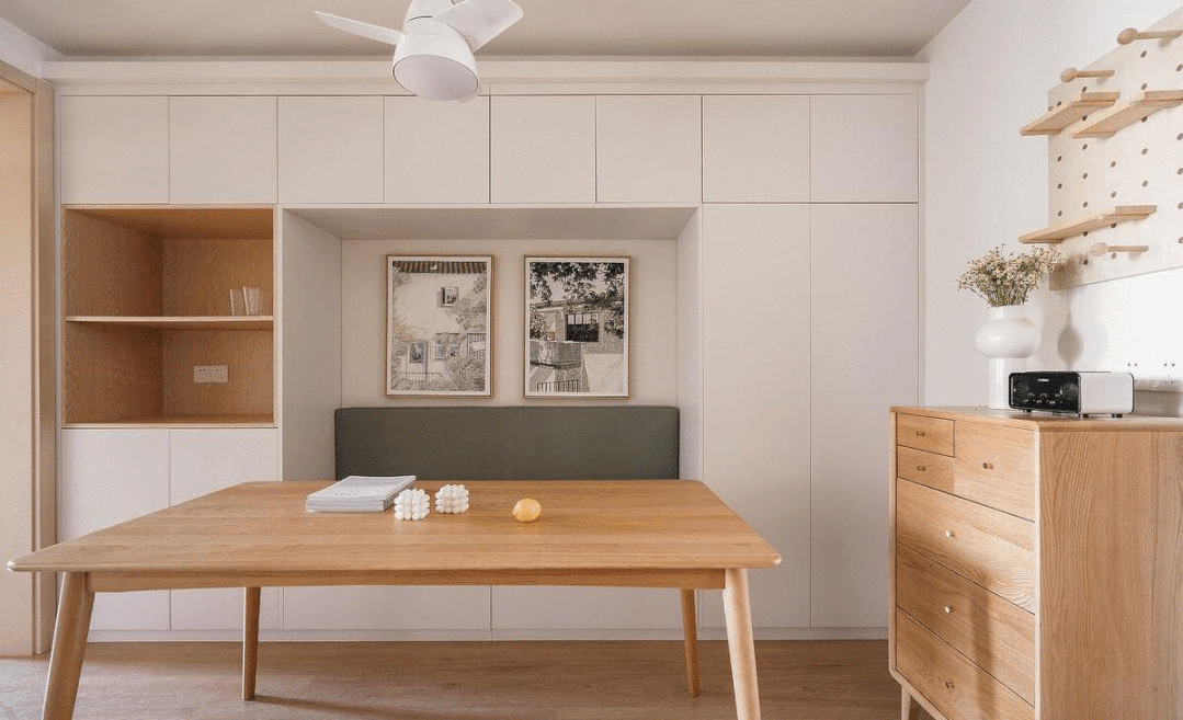 50㎡手枪户型,变身通透两居室,还规划出三个办公区,太实用了!