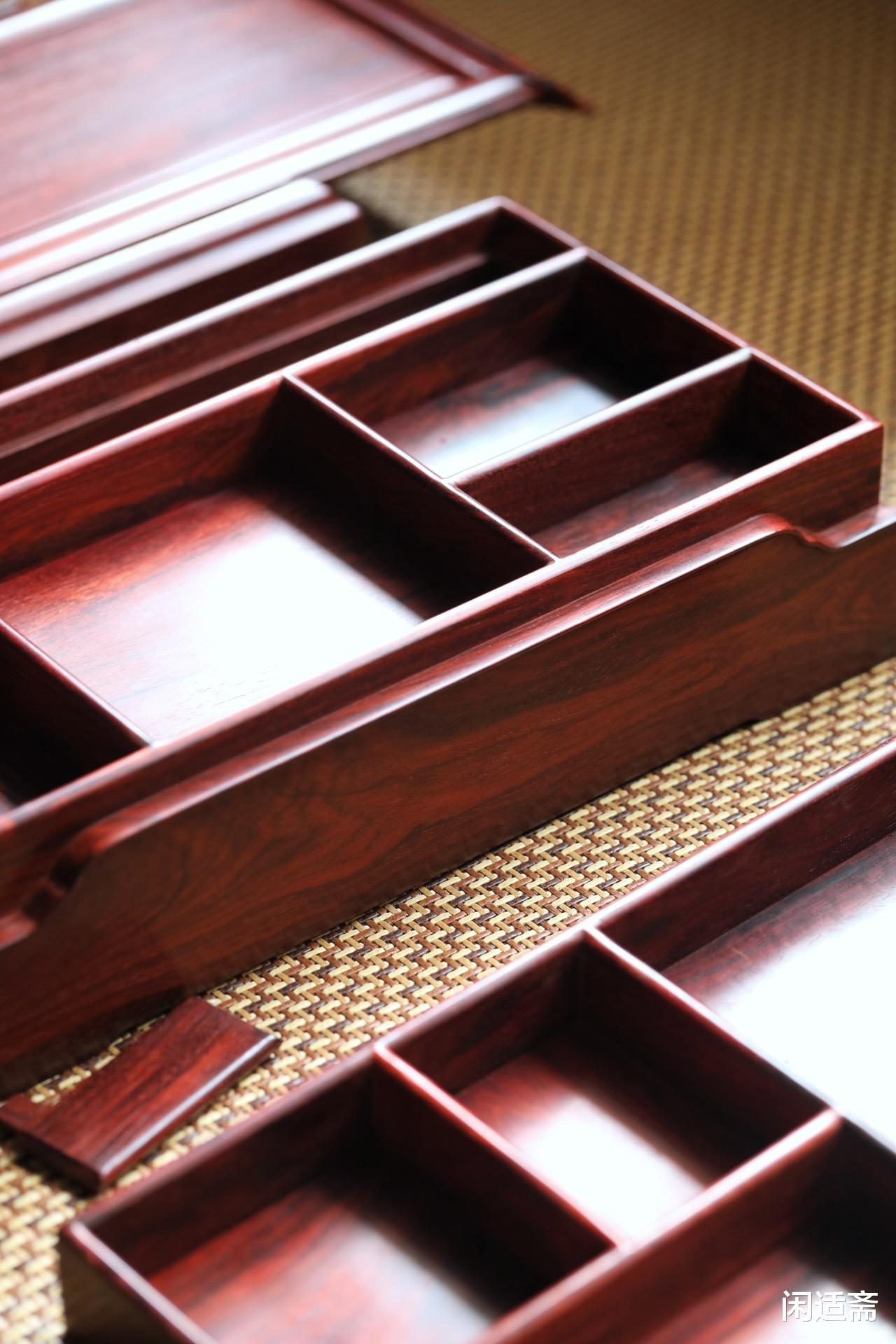 钱币博物馆|文房器具,小叶紫檀,文具首饰机关盒