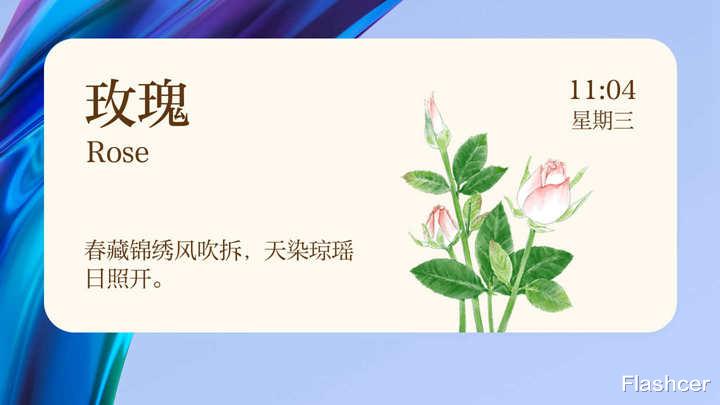 MIUI|MIUI13小部件新增【花期】,5款样式可切换,你喜欢哪种?