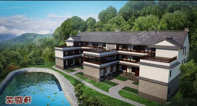 私人豪宅山中建，设计风格很独特，青山碧水掩风华