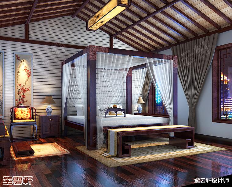 南京500㎡别墅古典中式风格,古风盎然,足慰风尘