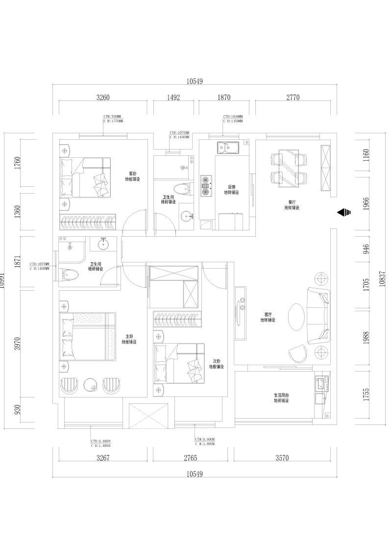 120平混搭风简欧风与现代风的碰撞,构建奢华而雅致的生活环境
