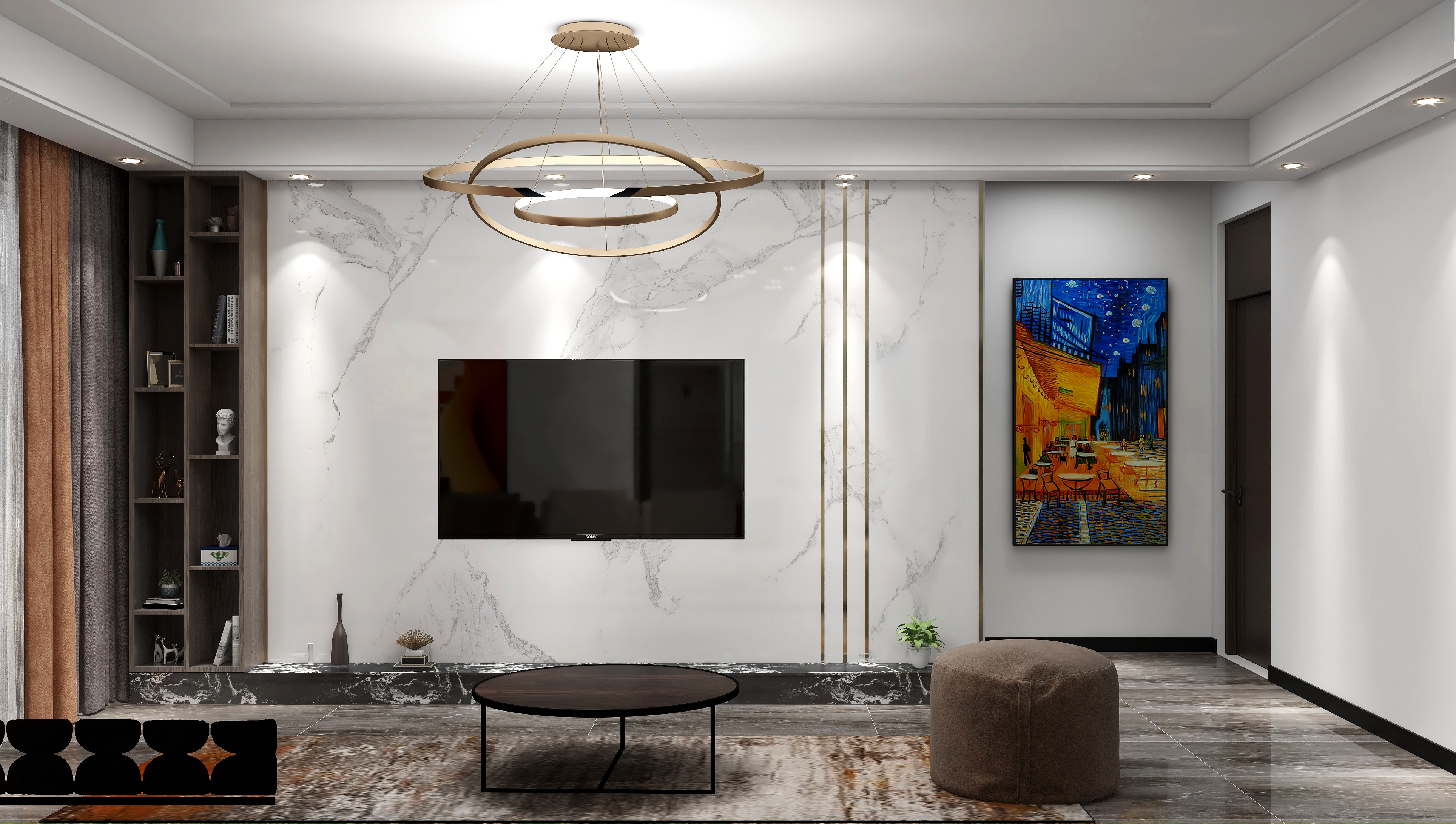 威海一品莲花城三室两厅现代风格承载了情感