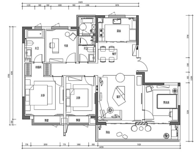 193平现代风四居室,一眼看去这些设计让人着迷