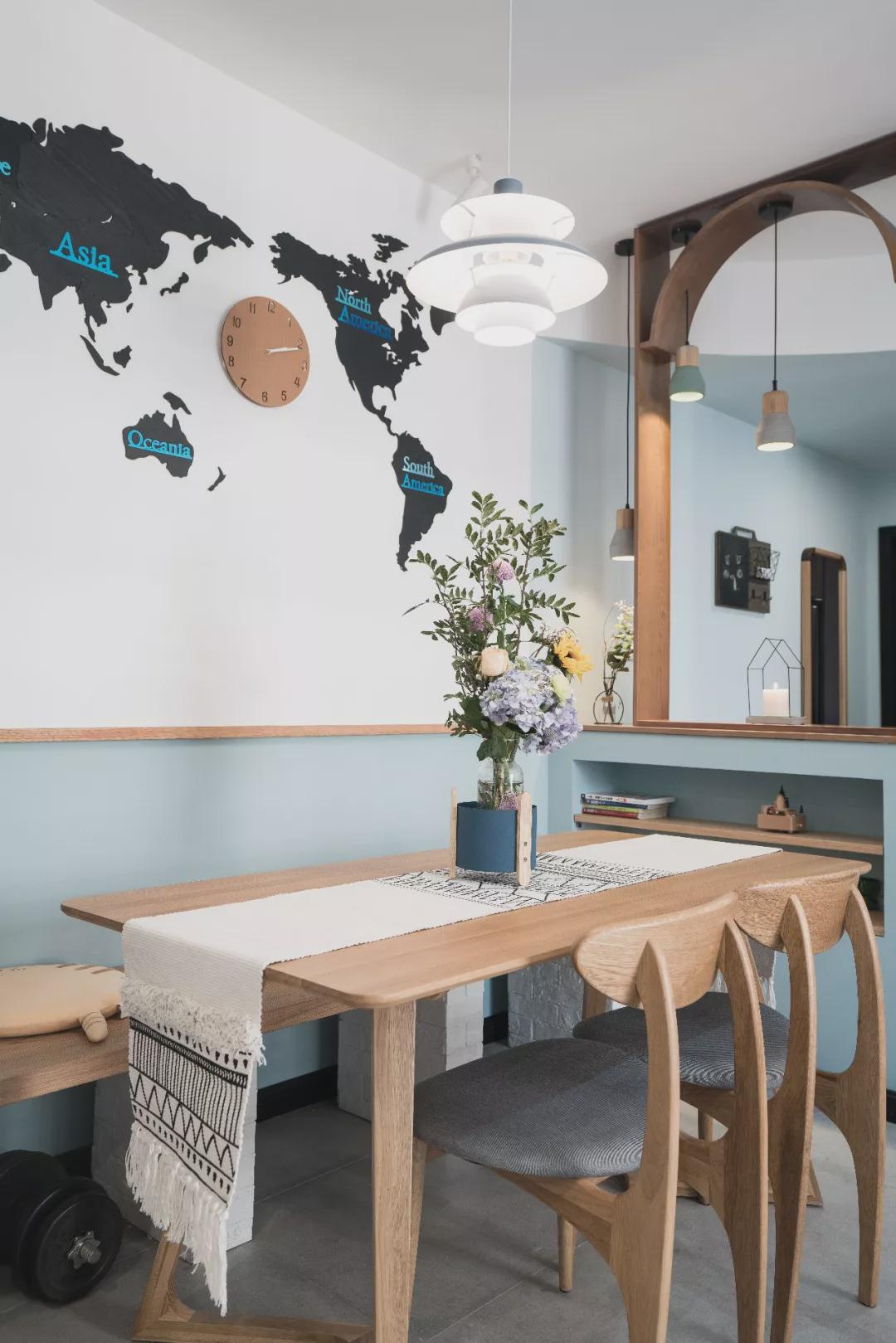 让人眼前一亮的现代空间，清新浪漫的家，第一次见这么好看的家