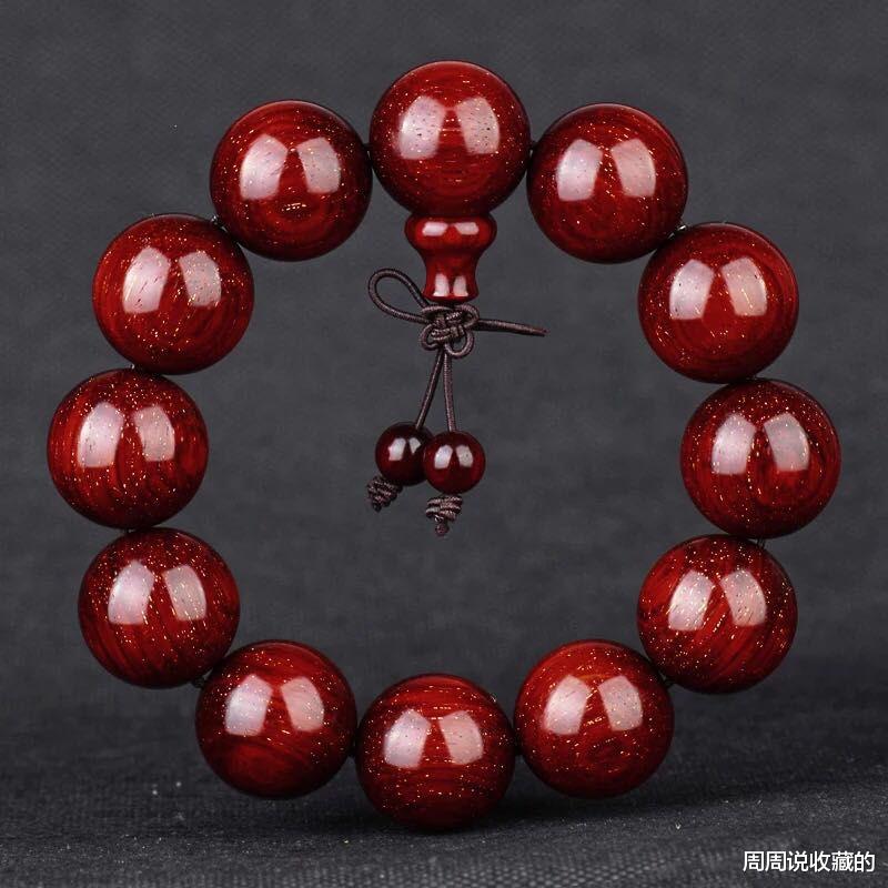 紫檀手串|小叶紫檀手串，如何才能盘出玻璃底的效果？