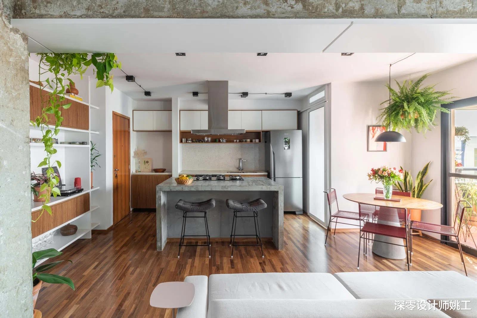 小户型住着也能很宽敞,66㎡简约白遇上原木,复古感可不就来了