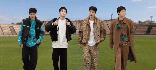 王一博|王一博的土潮风广告,一人分饰四角,上演了一部流星花园