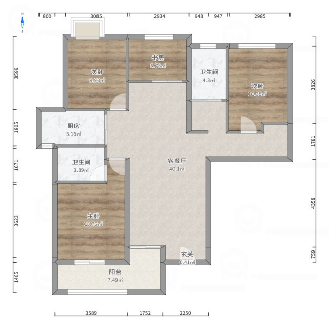 131平现代风三居室,每一个房子都是一个完美的故事