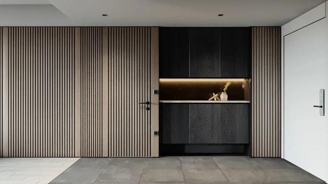 110㎡极简，木质感+水泥灰，营造低调简约的美