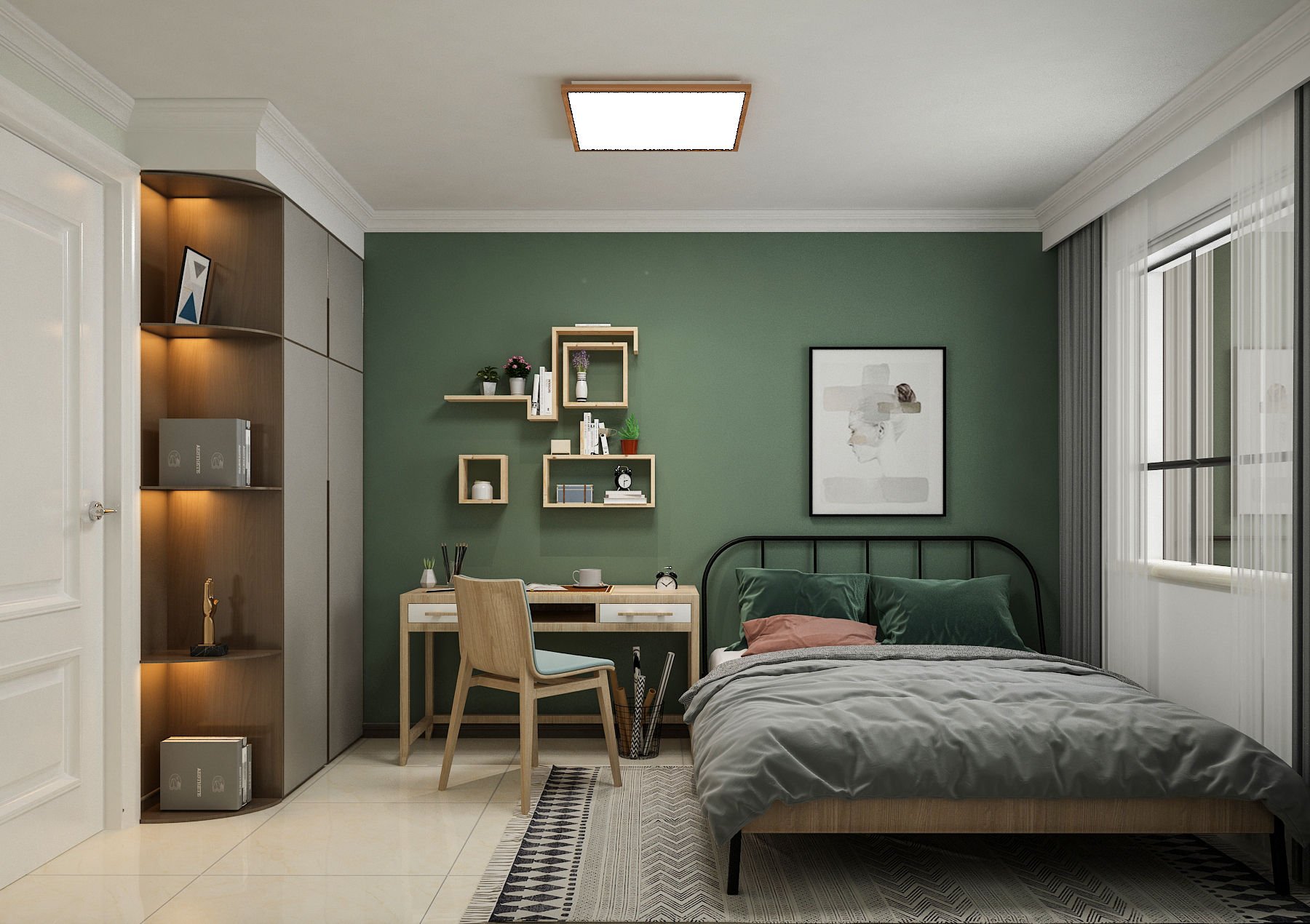 70平北欧风二居室,温馨却不失去格调