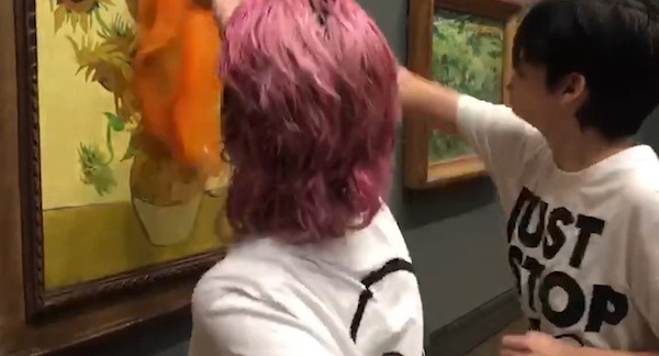 向日葵|梵高《向日葵》被泼汤，幸得有玻璃屏保护