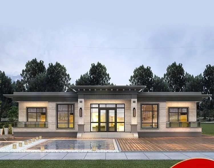 实惠又实用!小占地的一层现代自建房图纸合集