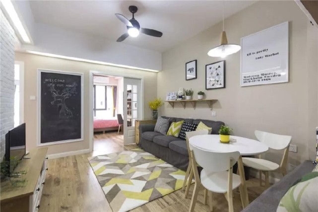 晒晒我的55㎡新家，一房改两房，简约温馨！装修只花了7W