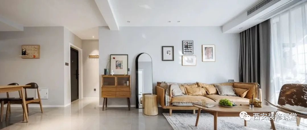 95㎡老房改造婚房,原木简约家