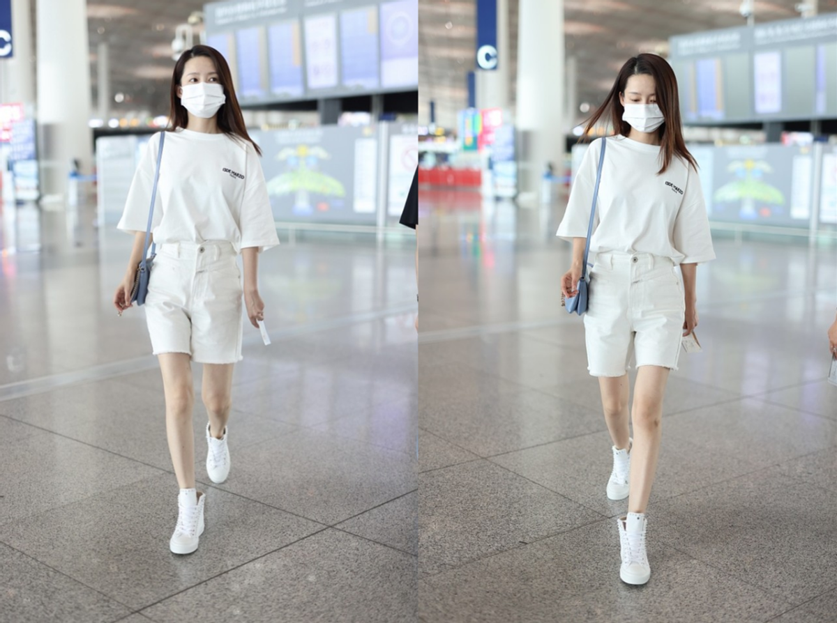 李沁|真羡慕李沁这大长腿，没什么多余的赘肉，穿短裤太有“辣妹”范了