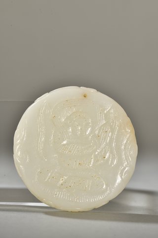 和田玉籽料|晚清 和田玉籽料金童挂件