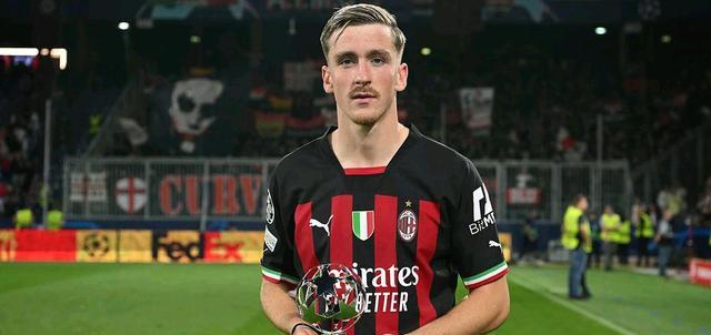 喜获欧冠首球!全场6次过人独揽MVP,红黑新星客场爆发拯救AC米兰