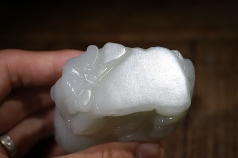 |回流 舊藏和田玉一级白 望子成龙 赏瓶