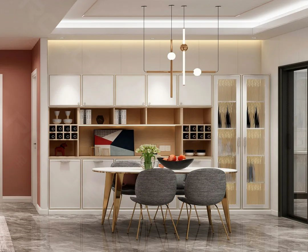 110㎡现代典雅浪漫的简欧风四房设计,闺蜜看了都想要!