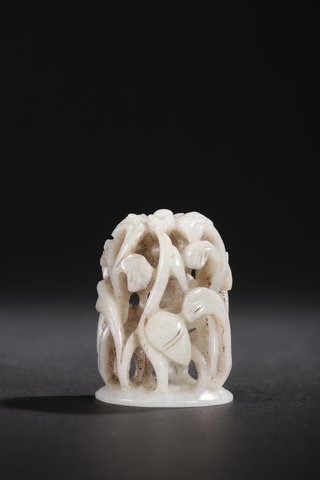 |清-和田玉一品清廉帽顶