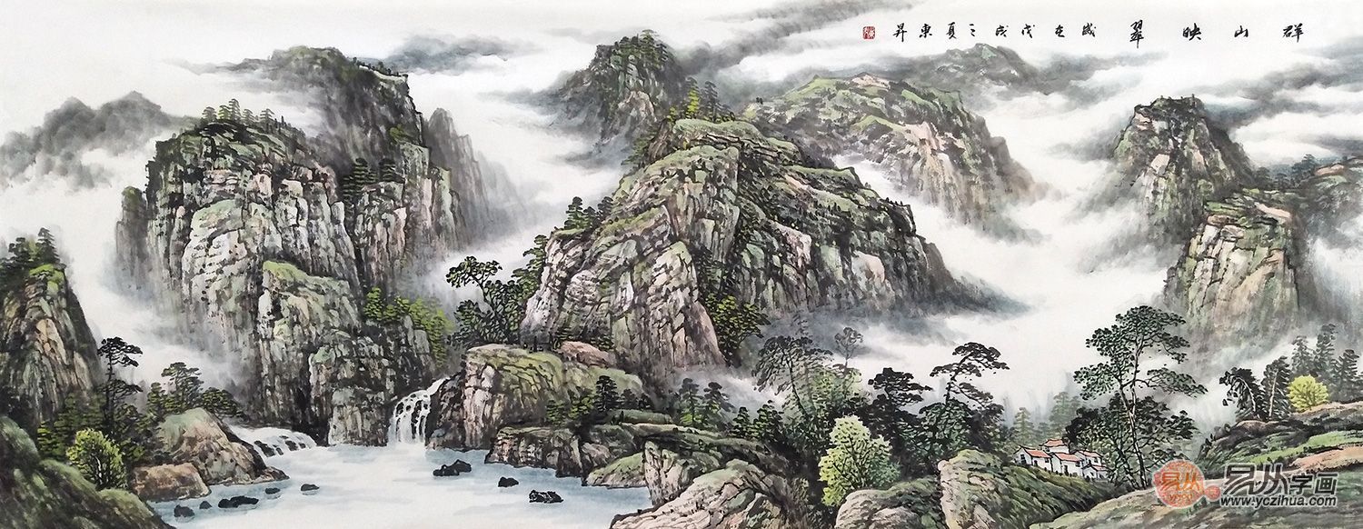家居画欣赏 高品位的山水装饰画 挂在家中极合适