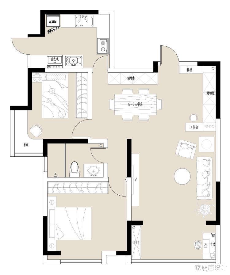 卧室变厨房?这么大胆的设计,估计只有业主敢尝试