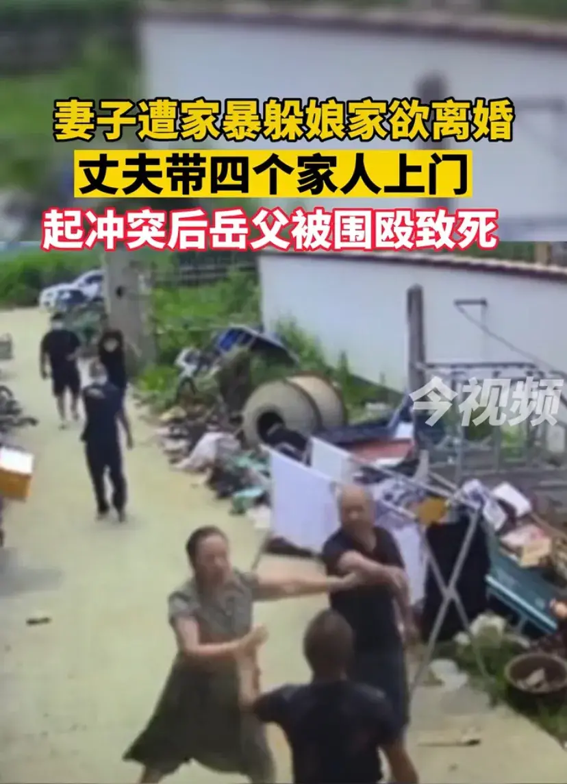 家暴害人!妻子遭家暴闹离婚,丈夫带四人把岳父给活活打死