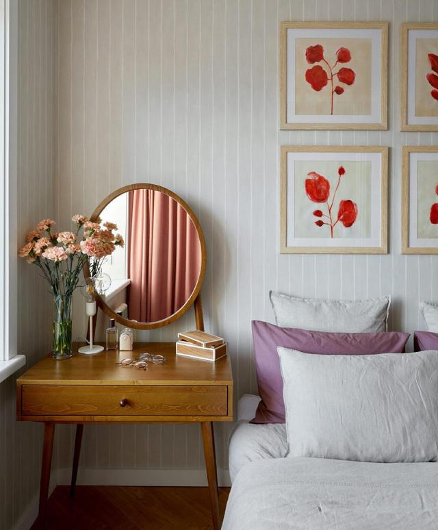 在46平小公寓,做自己生活的主角,有衣帽间还有西瓜红橱柜与窗帘