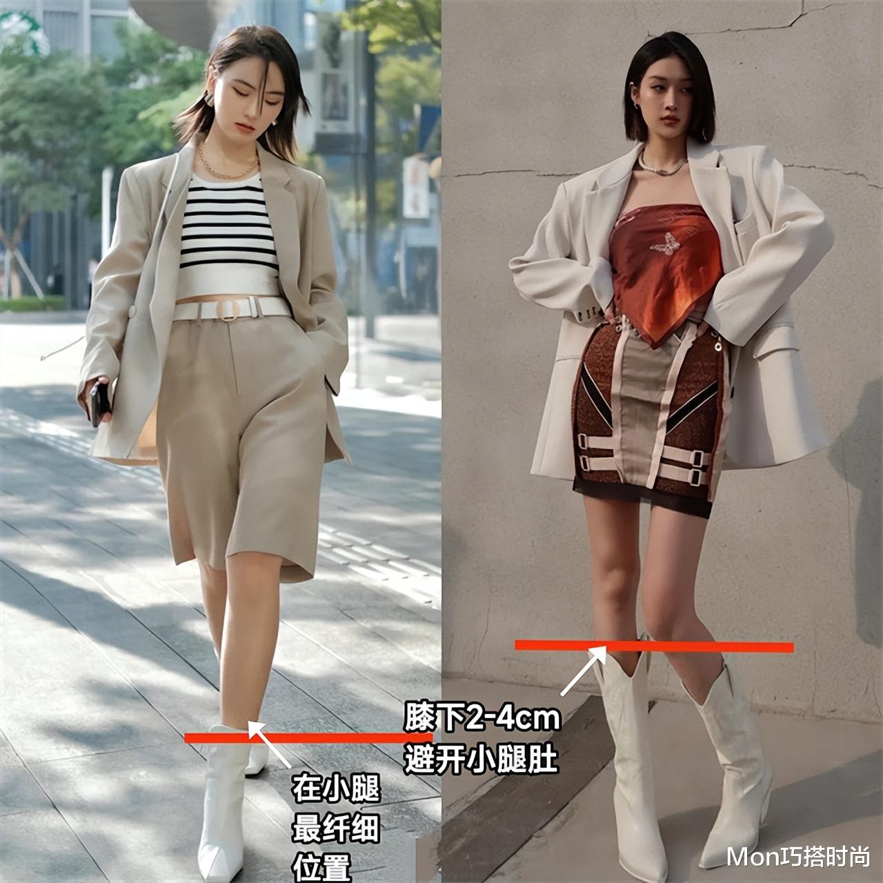 早秋的时髦,我用3款“膝下靴”来成全,不管配裙还是配裤都好看