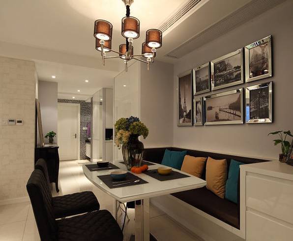 小户型餐厅卡座设计,给家1平米的情调!