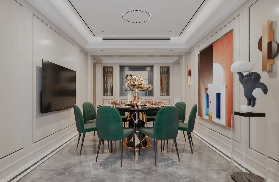 快邀请蒂芬妮小姐共进早餐吧~丨现代美式255㎡