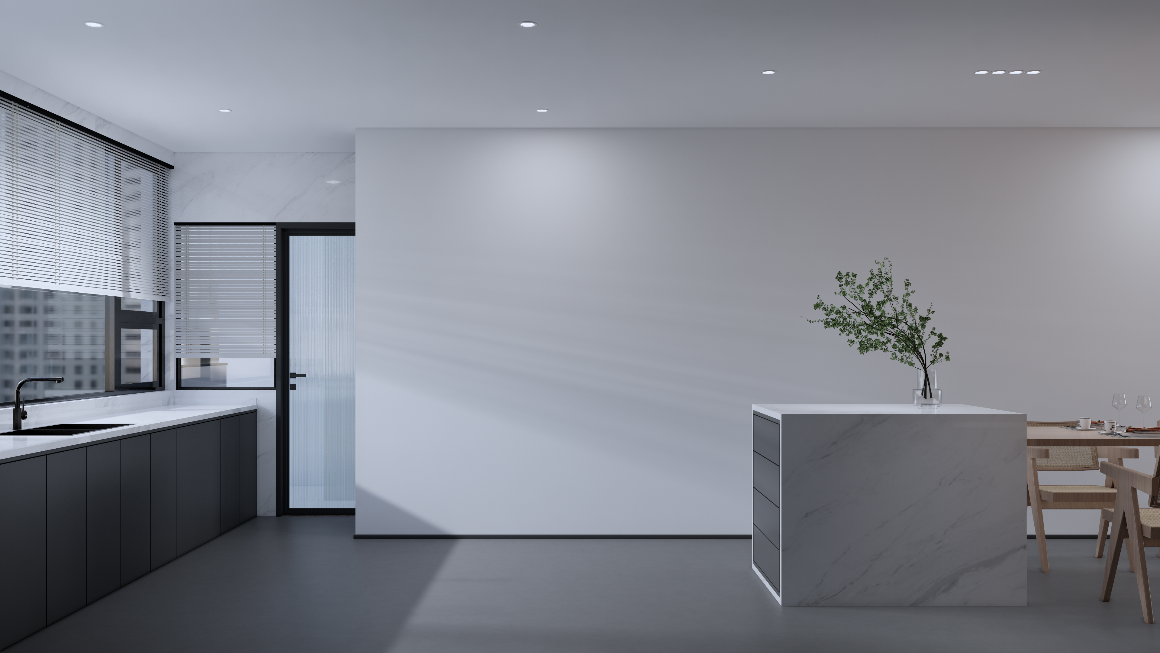 160㎡现代极简风,不一样的神秘色彩