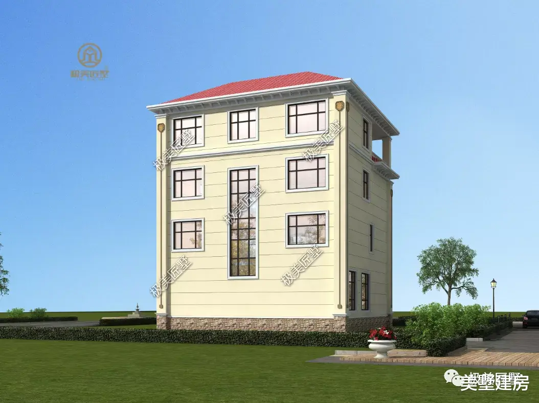 农村还是建四层最好看,这栋就不错,还不赶紧看看